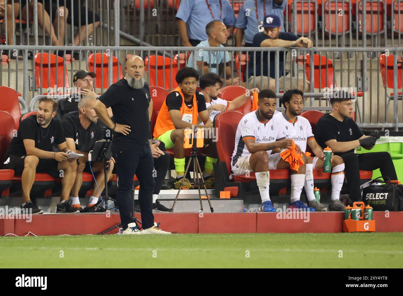 Toronto, Canada. 27 août 2024. Toronto, Ontario, Canada, 27 août 2024, match de demi-finale du championnat canadien entre Toronto FC et Forge FC au BMO Field. (Photo de Indrawan Kumala/Sipa USA) crédit : Sipa USA/Alamy Live News Banque D'Images