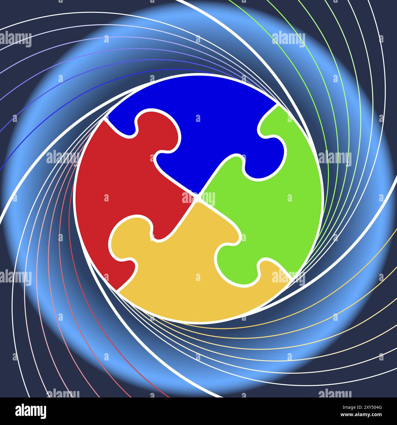 Symbole conceptuel dynamique abstrait Banque D'Images