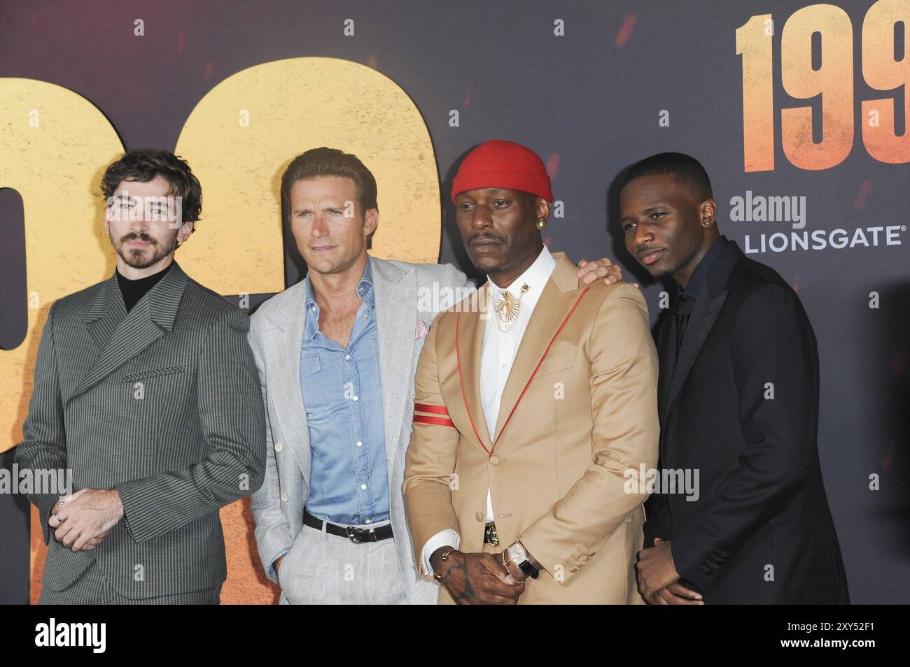 CA. 27 août 2024. Dylan Arnold, Scott Eastwood, Tyrese Gibson, Christopher Ammanuel aux arrivées pour la première mondiale 1992, Regal LA Live, Los Angeles, CA, août 27, 2024. crédit : Elizabeth Goodenough/Everett Collection/Alamy Live News Banque D'Images