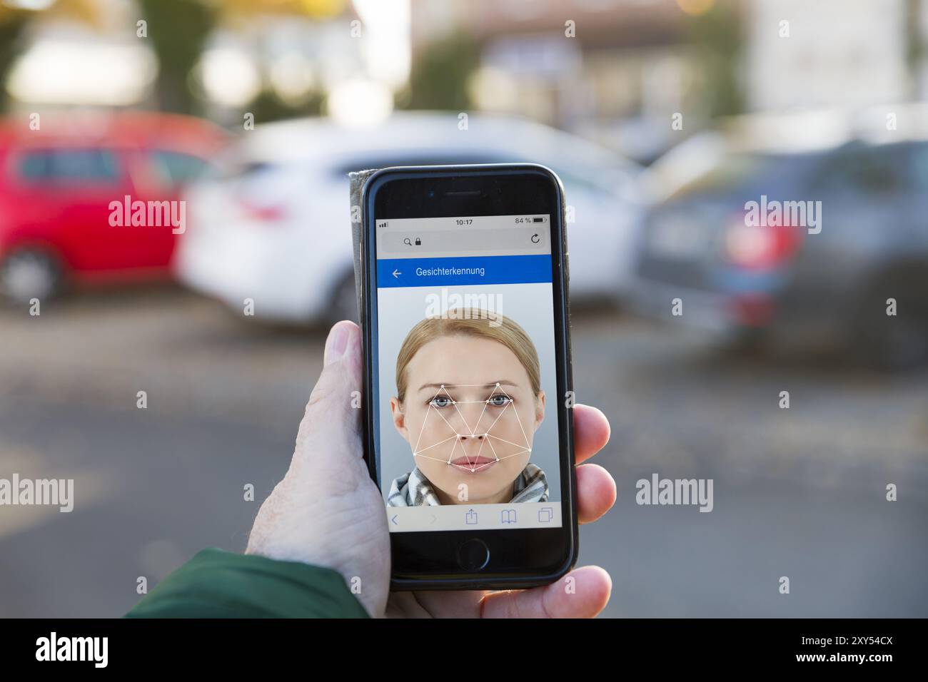 Reconnaissance faciale pour l'identification ou la confirmation d'identité, basse-Saxe, Allemagne, Europe Banque D'Images