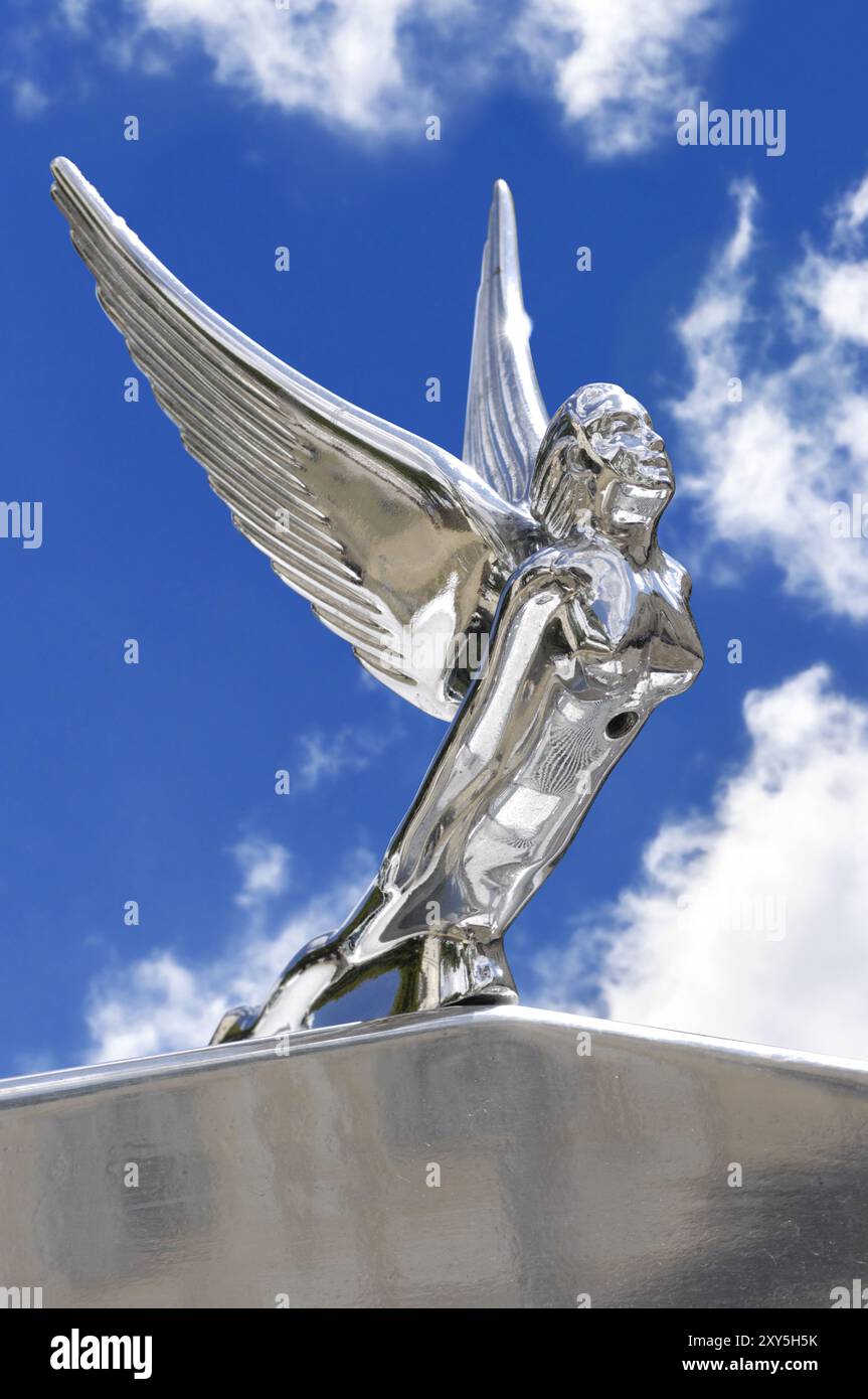 Emblème de capot limousine American Excalibur classique voiture de mariage de luxe Banque D'Images