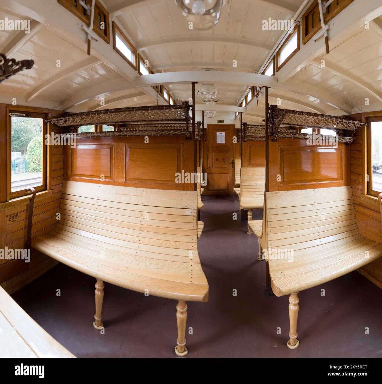 Compartiment de train dans un autocar prussien, Minden, Rhénanie du Nord-Westphalie, Allemagne, Europe Banque D'Images