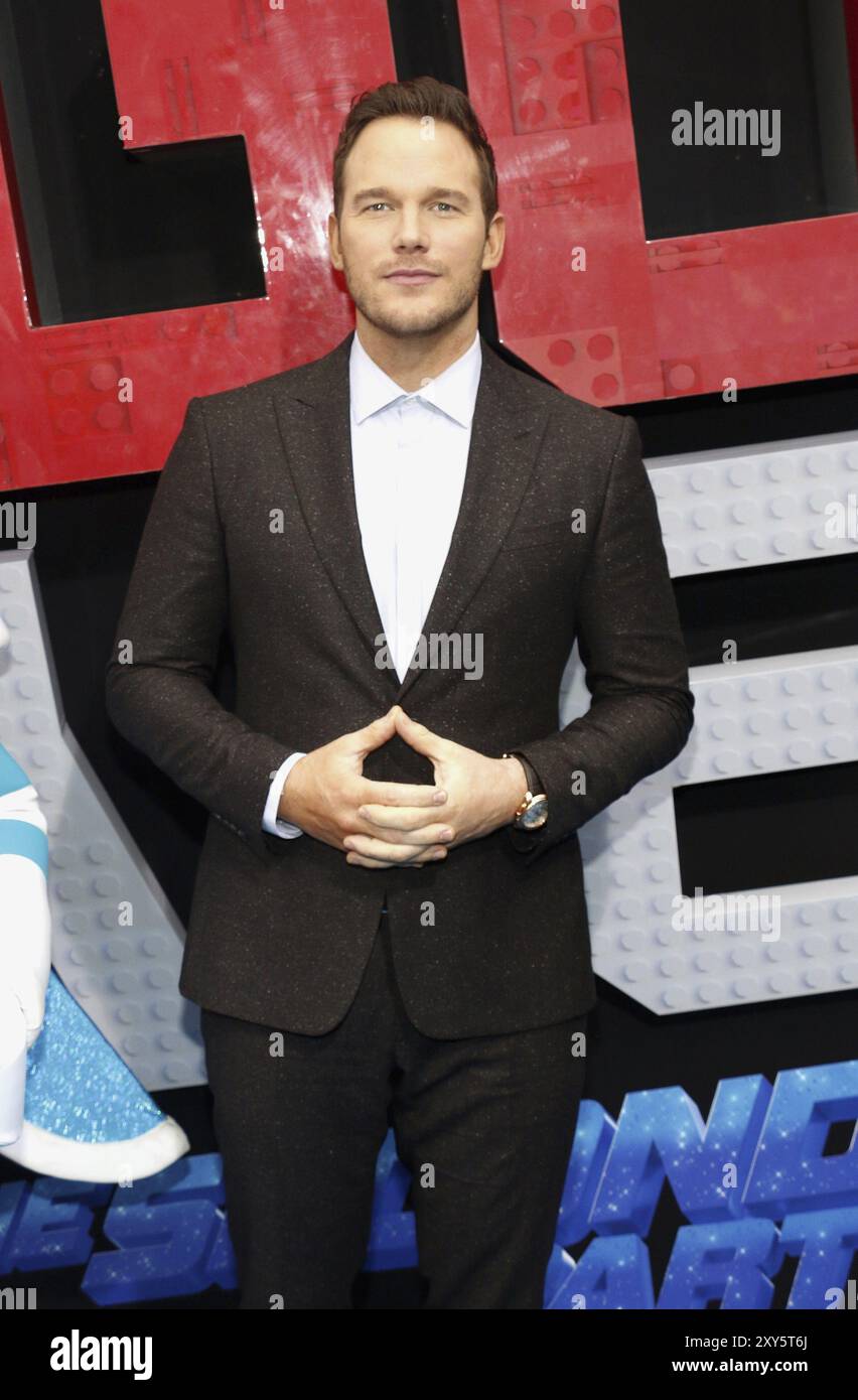 Chris Pratt au Los Angeles premiere de 'Le Lego Film 2 : La deuxième partie' qui s'est tenue au Regency Village Theatre de Westwood, USA le 2 février, 201 Banque D'Images