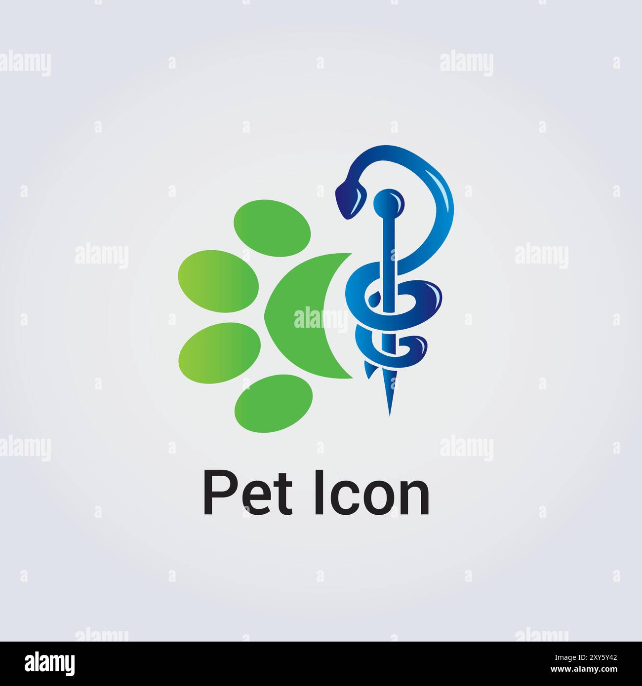 Icône de soins d'assurance pour animaux de compagnie, logo pour la santé des animaux d'affaires, logo vétérinaire Illustration de Vecteur