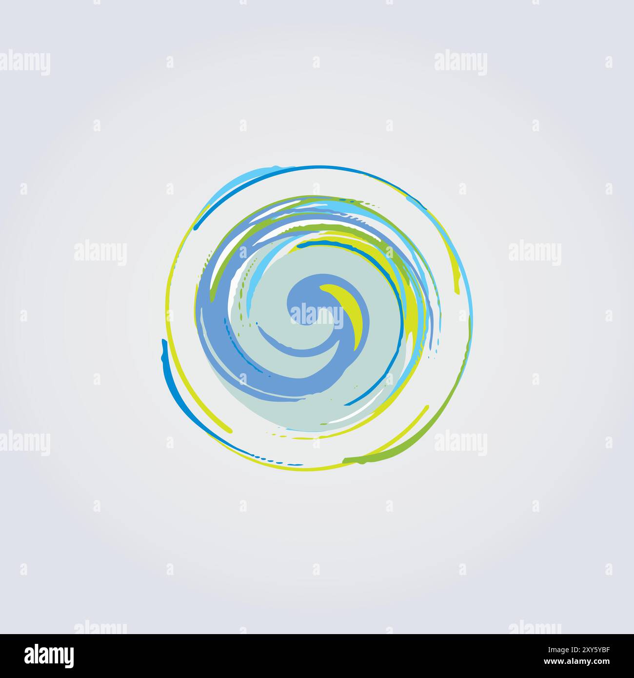 Icône cercle spirale Vortex, logo pour entreprise en plusieurs couleurs Illustration de Vecteur