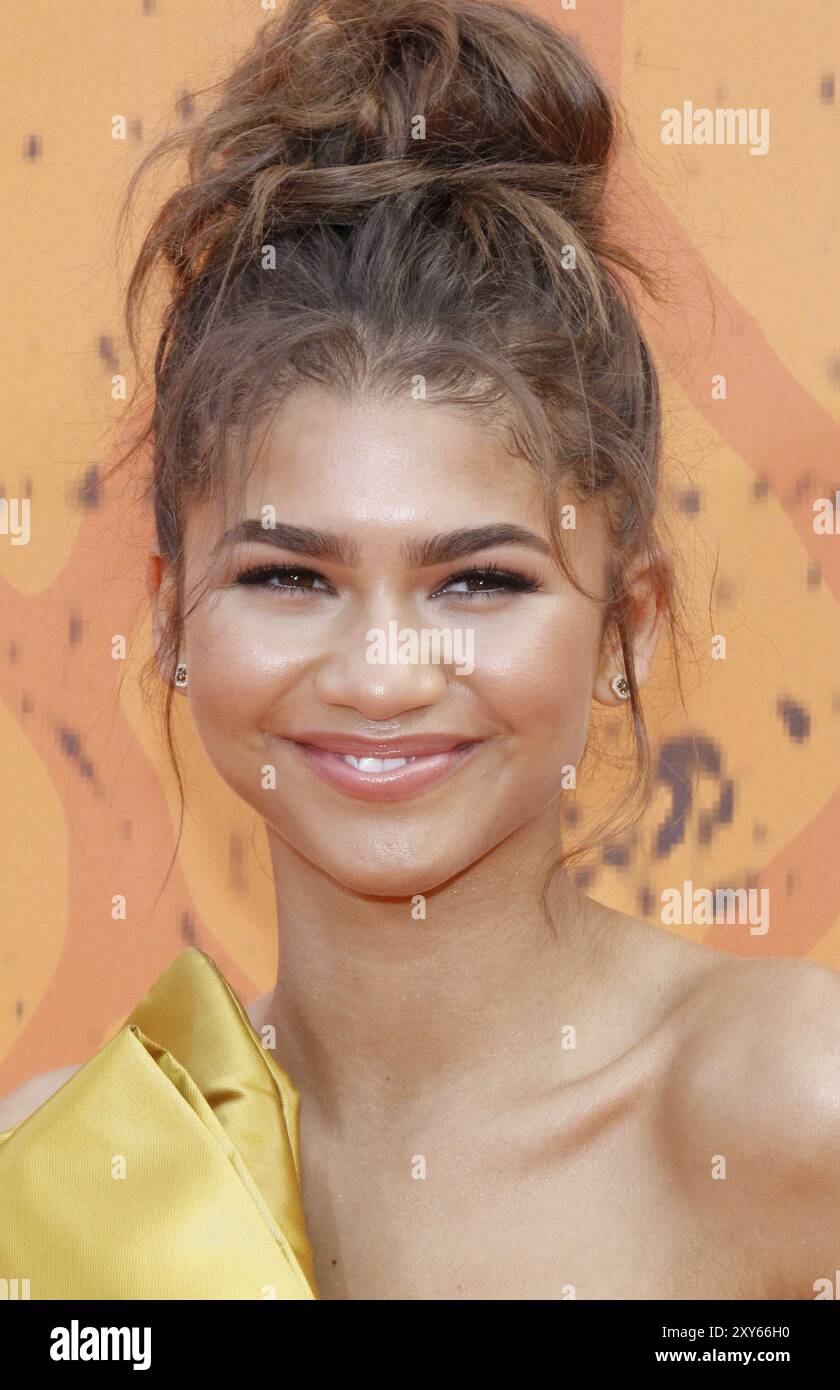 Zendaya Coleman aux Nickelodeon Kids' Choice Sports Awards 2016 qui se sont tenus au Pavillon Pauley de l'UCLA à Westwood, États-Unis, le 14 juillet 2016 Banque D'Images