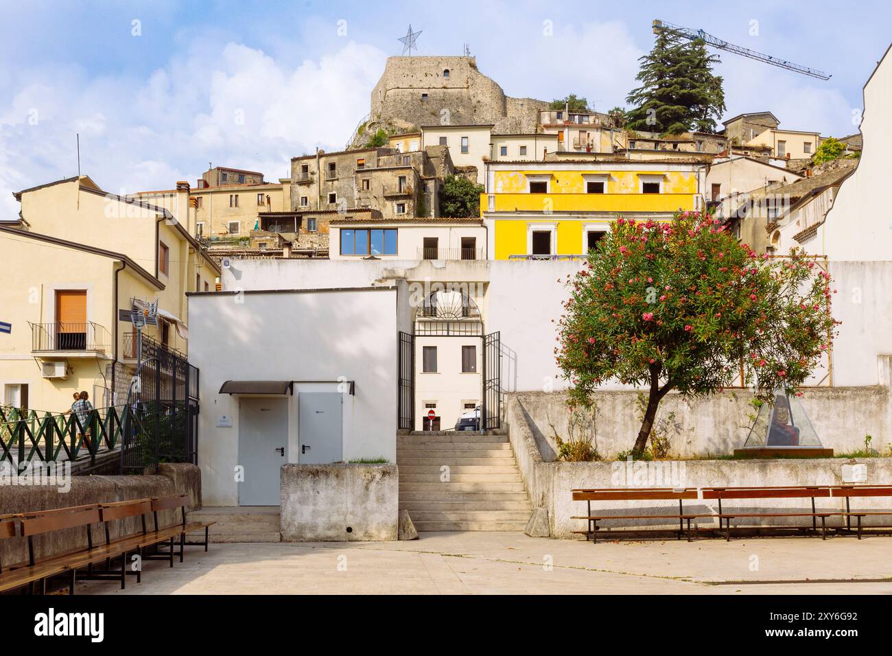 Guardia Sanframondi (Bénévent, Italie) - Une vue de la petite ville de Campanie. Banque D'Images