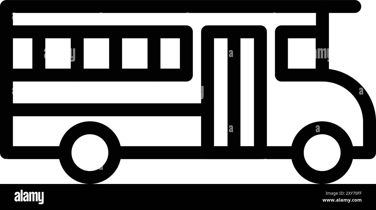 Illustration de conception d'icône de vecteur de bus scolaire Illustration de Vecteur