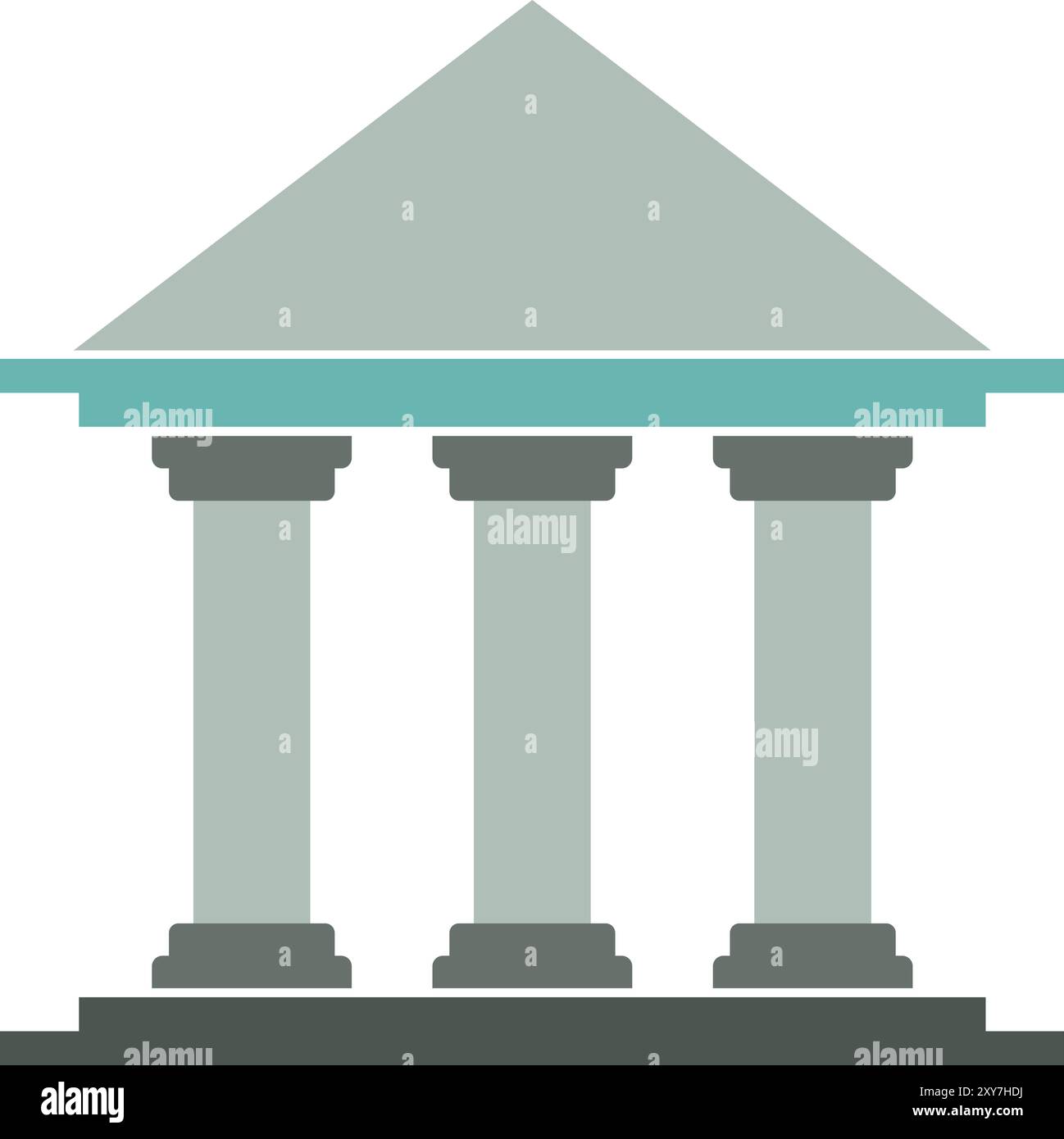 Bâtiment à trois piliers, disposition du bâtiment, image de trois piliers, conception architecturale des piliers Illustration de Vecteur