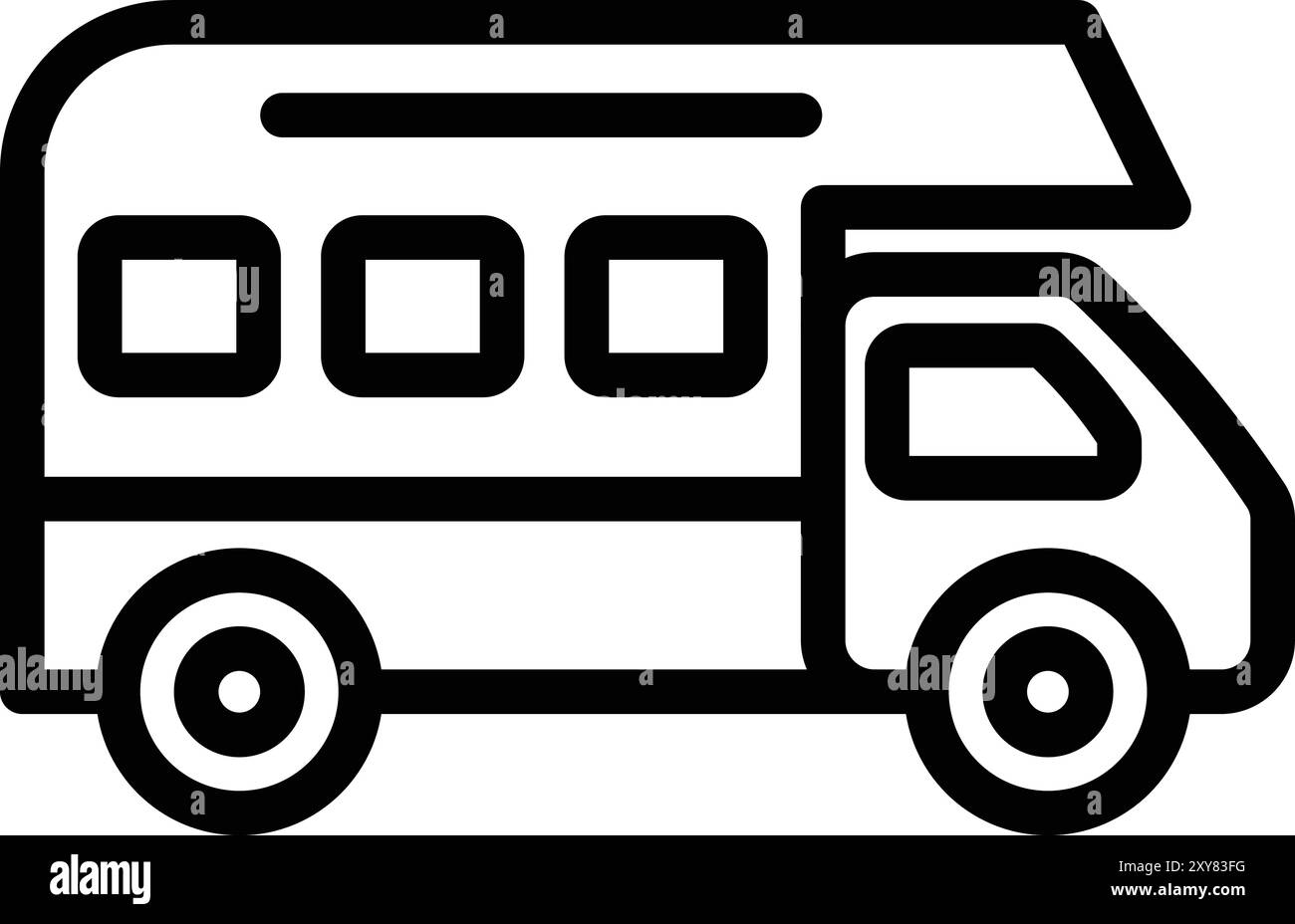 Illustration de conception d'icône de vecteur de camping-car Illustration de Vecteur