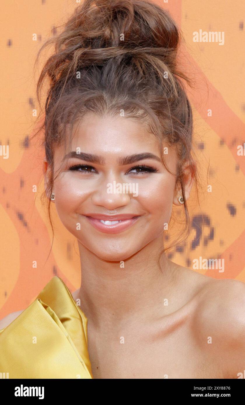 Zendaya Coleman au Nickelodeon Kidss' Choice Sports Awards 2016 qui s'est tenu au Pauley Pavilion de l'UCLA à Westwood, aux États-Unis, le 14 juillet 2016. Banque D'Images