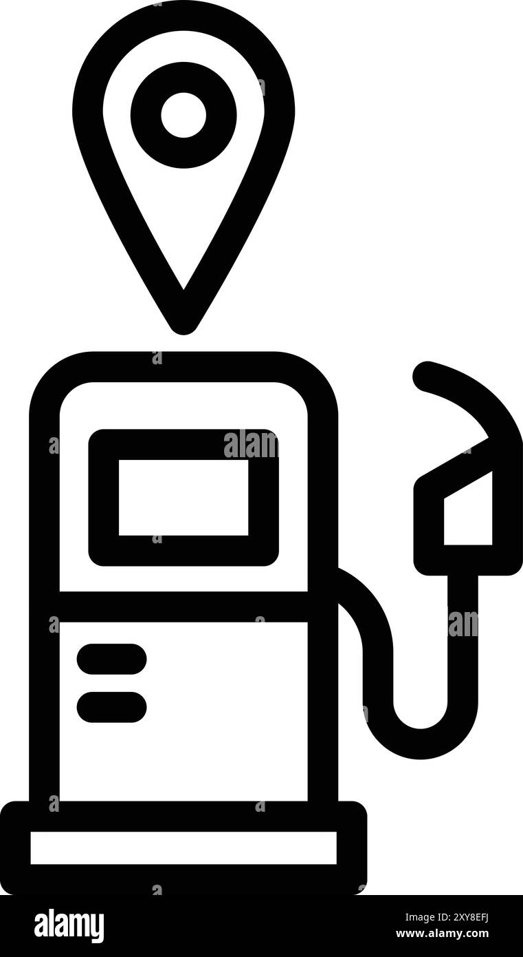 Illustration de conception d'icône vectorielle de station-service Illustration de Vecteur