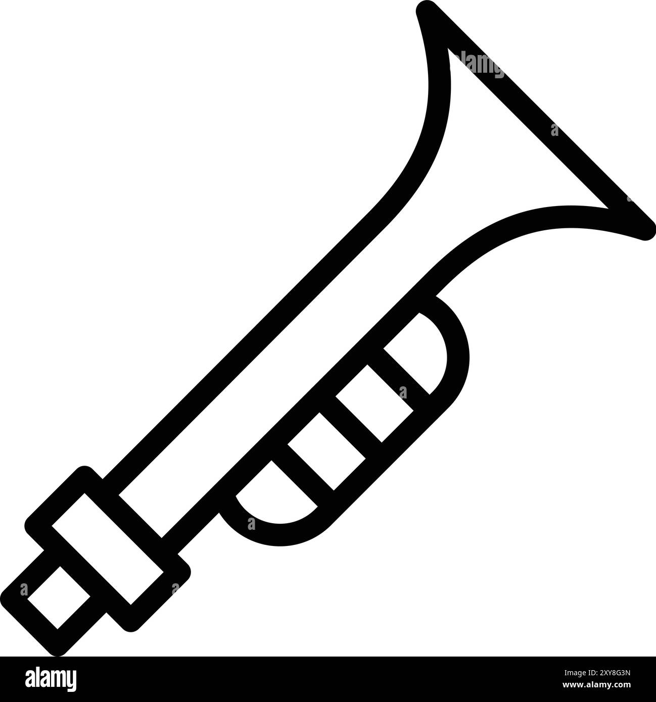 Illustration de conception d'icône de vecteur de trompette Illustration de Vecteur