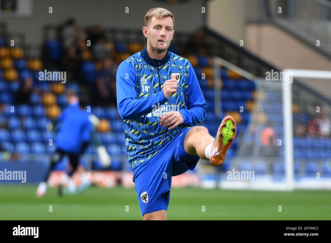 Londres, Angleterre. 28 août 2024. Joe Pigott avant le match de deuxième tour de la Carabao Cup entre l'AFC Wimbledon et Ipswich Town au Cherry Red Records Stadium, à Londres. Kyle Andrews/Alamy Live News Banque D'Images