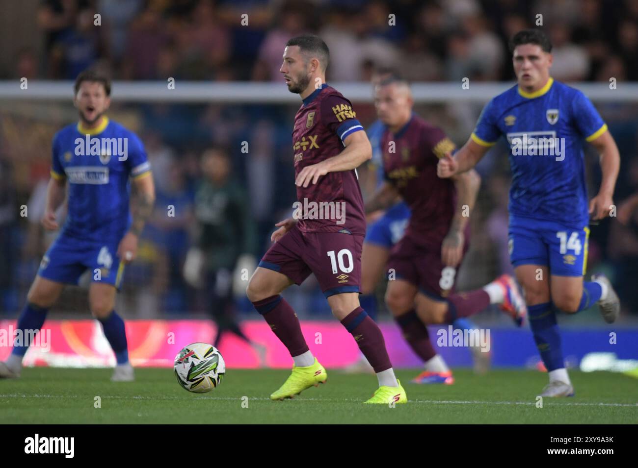 Londres, Angleterre. 28 août 2024. Conor Chaplin d'Ipswich Town lors du match de deuxième tour de la Carabao Cup entre l'AFC Wimbledon et Ipswich Town au Cherry Red Records Stadium de Londres. Kyle Andrews/Alamy Live News Banque D'Images