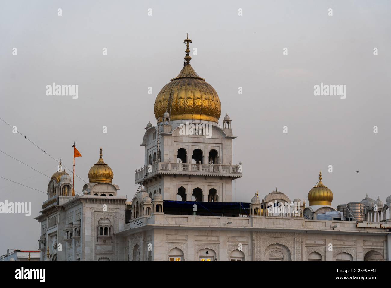 Temple Sikh Gurudwara Bangla Sahib à Delhi Banque D'Images