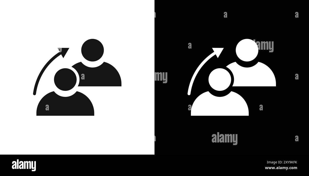 Contour de vecteur de signe de logo d'icône de références en noir et blanc Illustration de Vecteur