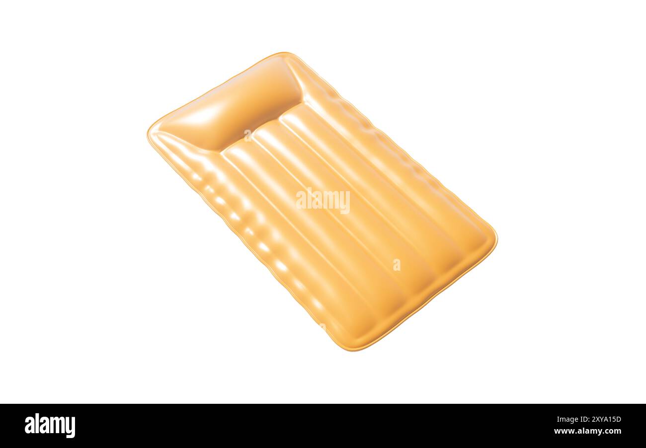 Matelas gonflable doux, rendu 3D. Illustration 3D. Banque D'Images