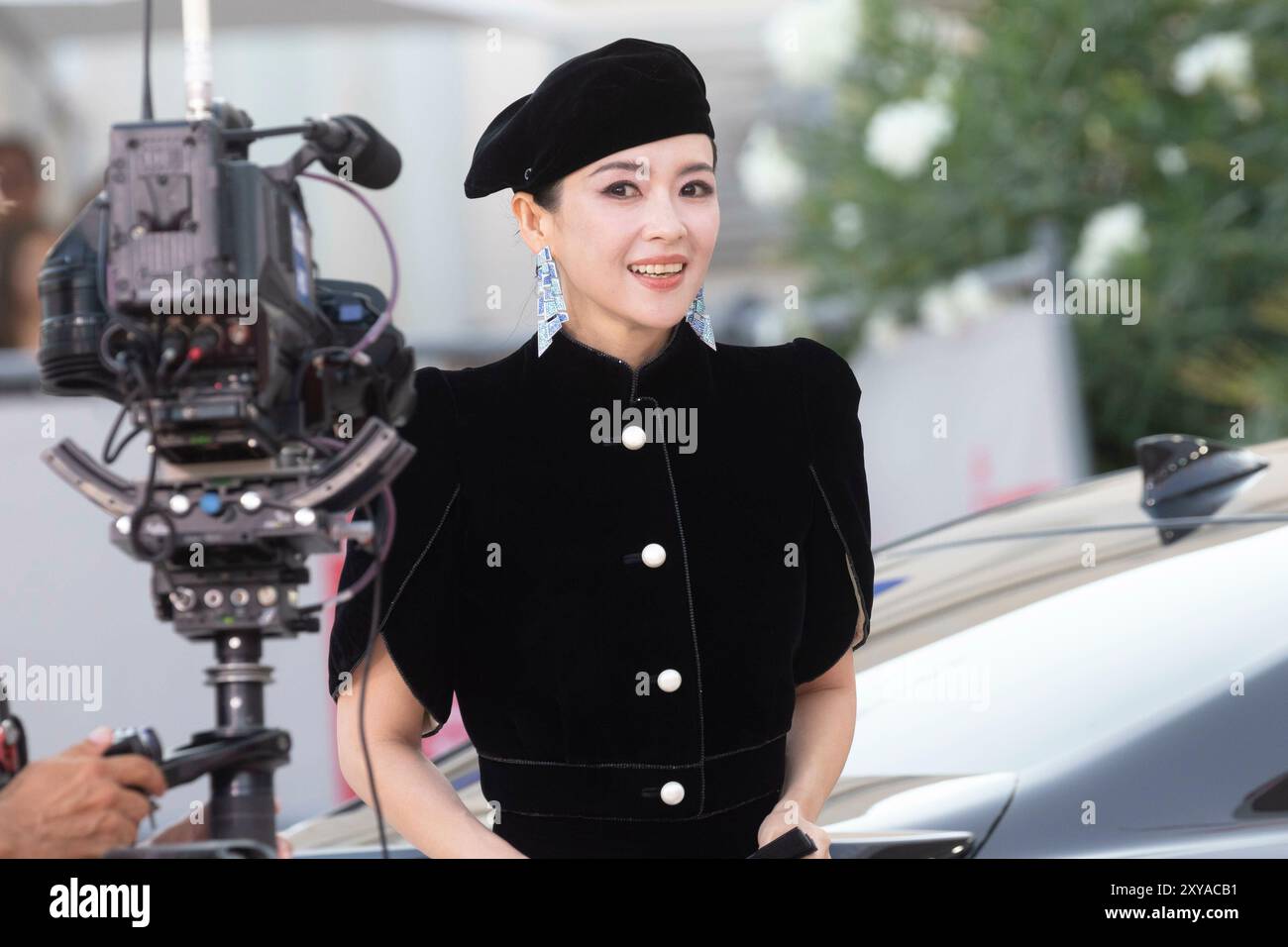 Zhang Ziyi assiste à la première de 'Beetlejuice Beetlejuice' lors de la soirée d'ouverture du 81ème Festival International du film de Venise au Palazzo del Cinema sur le Lido à Venise, Italie, le 28 août 2024. Banque D'Images