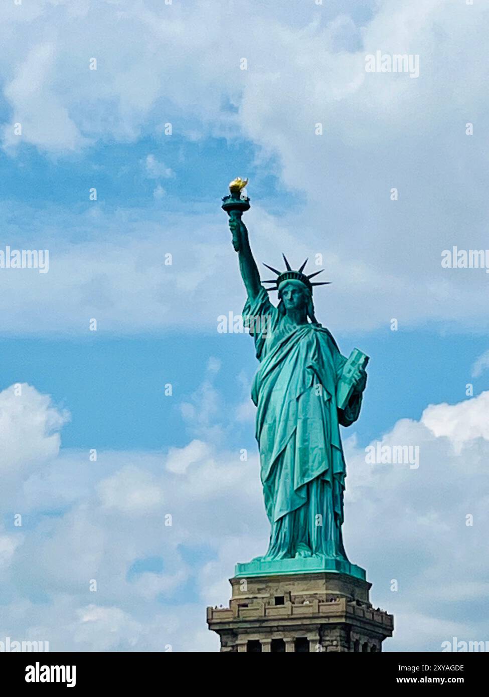 'La Statue de la liberté éclairant le monde' était un cadeau d'amitié du peuple français au monument national des États-Unis, NY, États-Unis. Banque D'Images