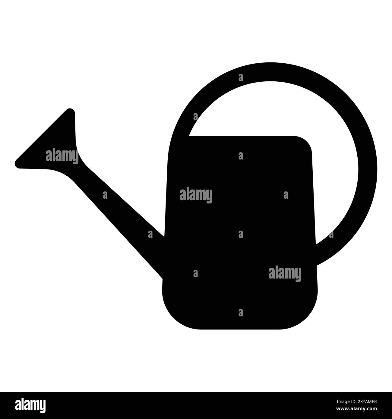 Icône vectorielle arrosoir. Outil de jardinage silhouette noire. EQUIPEMENT pour l'entretien des plantes. Symbolisant le jardin et les fleurs nourrissants. Illustration de Vecteur