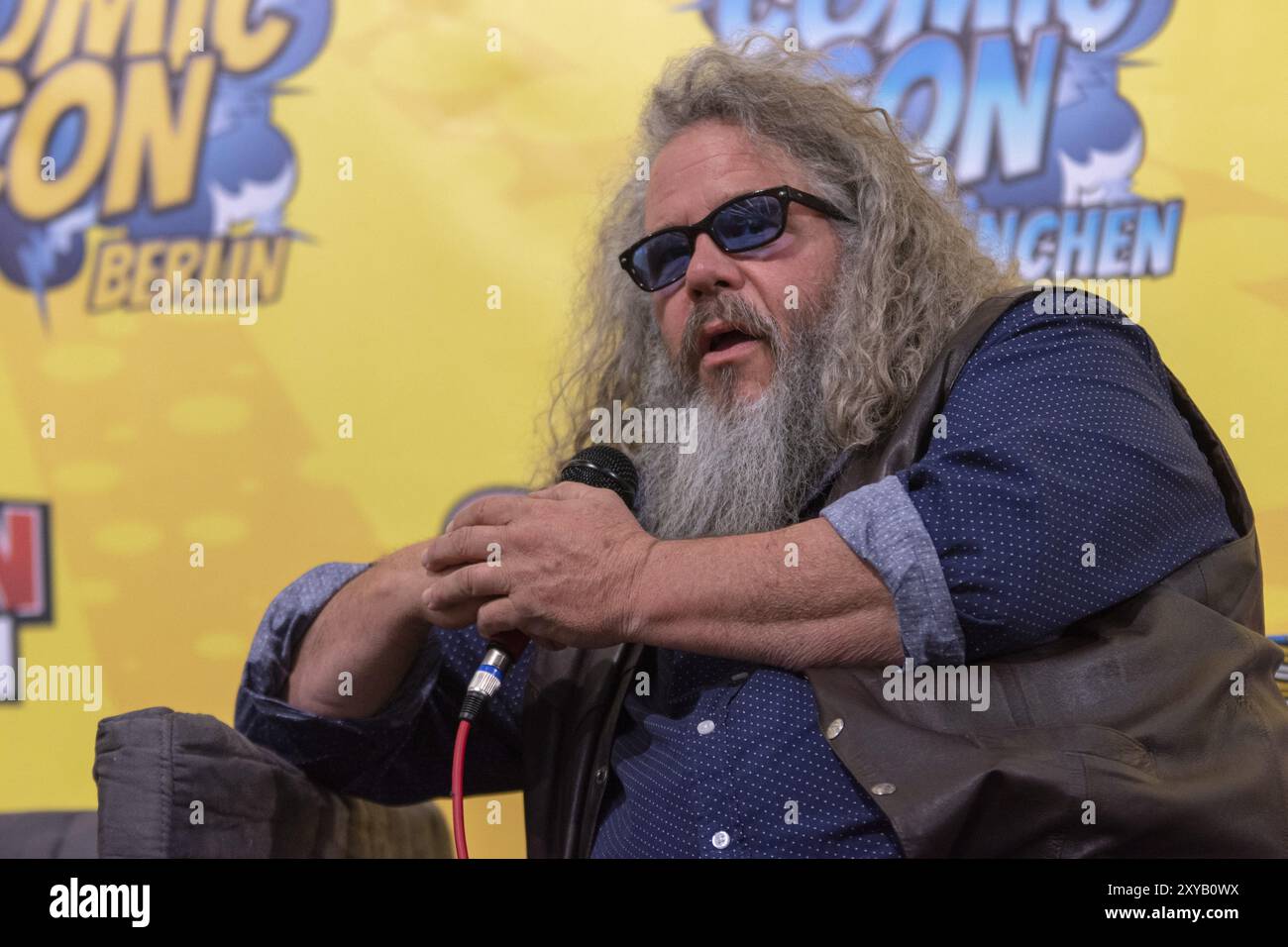 FRANCFORT, ALLEMAGNE, 6 MAI 2018 : Mark Boone Junior (*1955, acteur, sons of Anarchy, Memento, Batman Begins) à la German Comic Con Frankfurt, deux jours f Banque D'Images