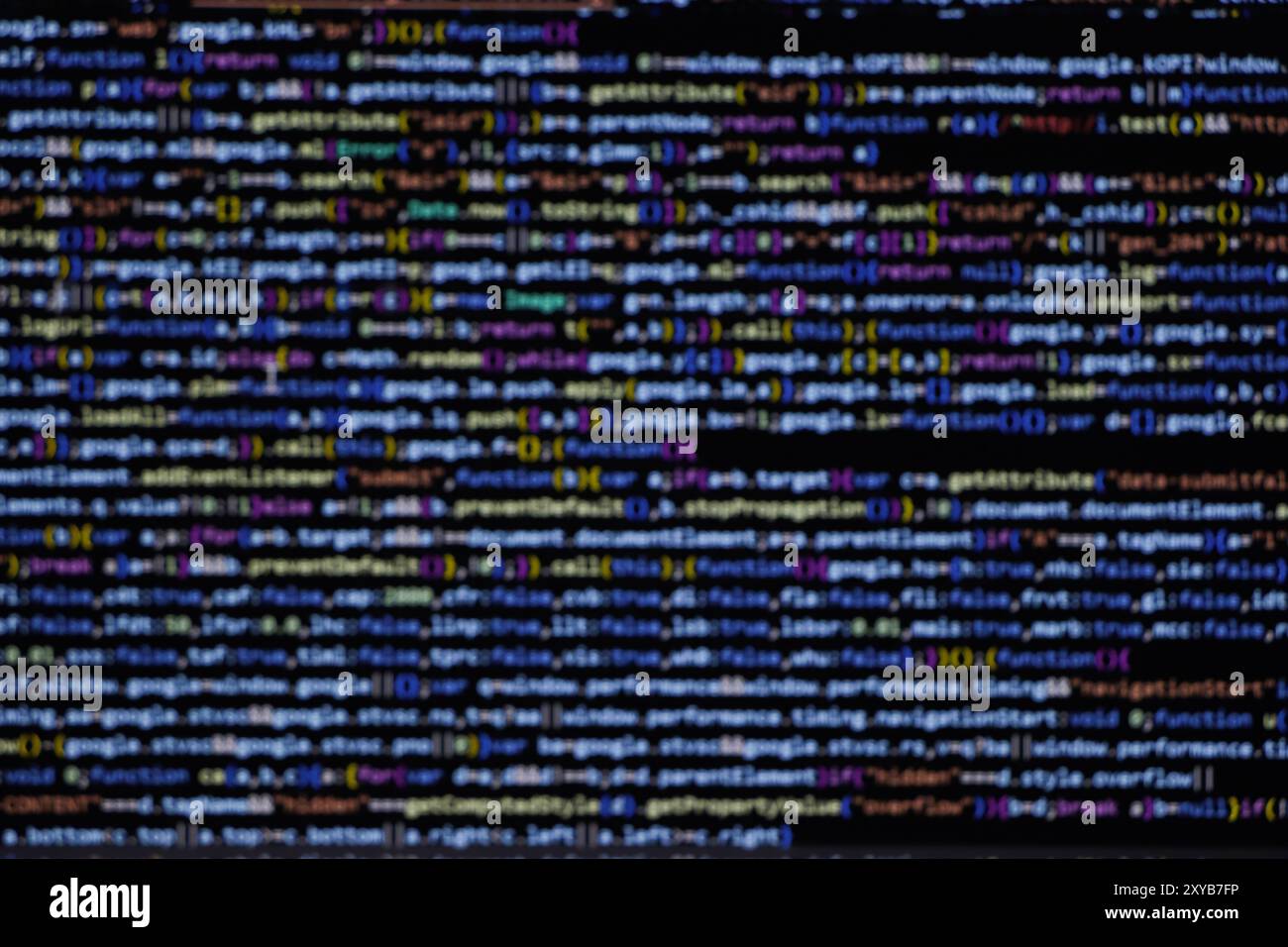 Écran de codage de programmation, écran de codage de développeur Web Banque D'Images
