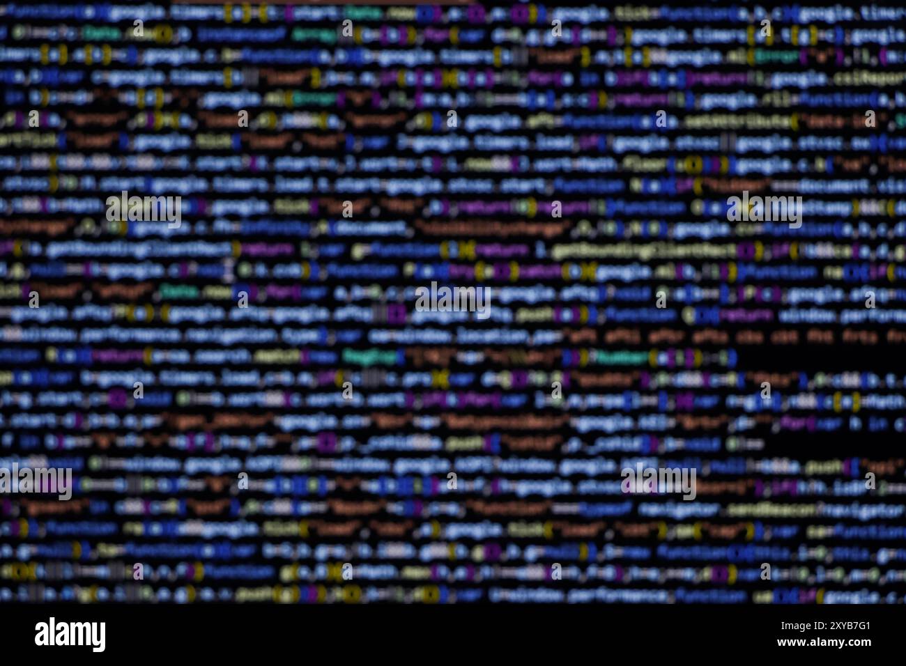 Écran de codage de programmation, écran de codage de développeur Web Banque D'Images