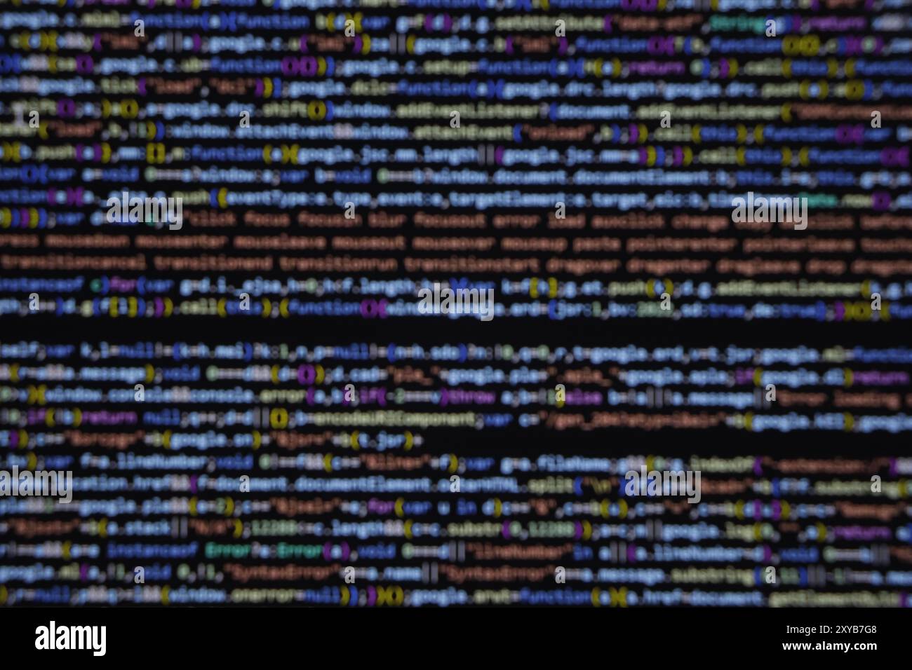 Écran de codage de programmation, écran de codage de développeur Web Banque D'Images