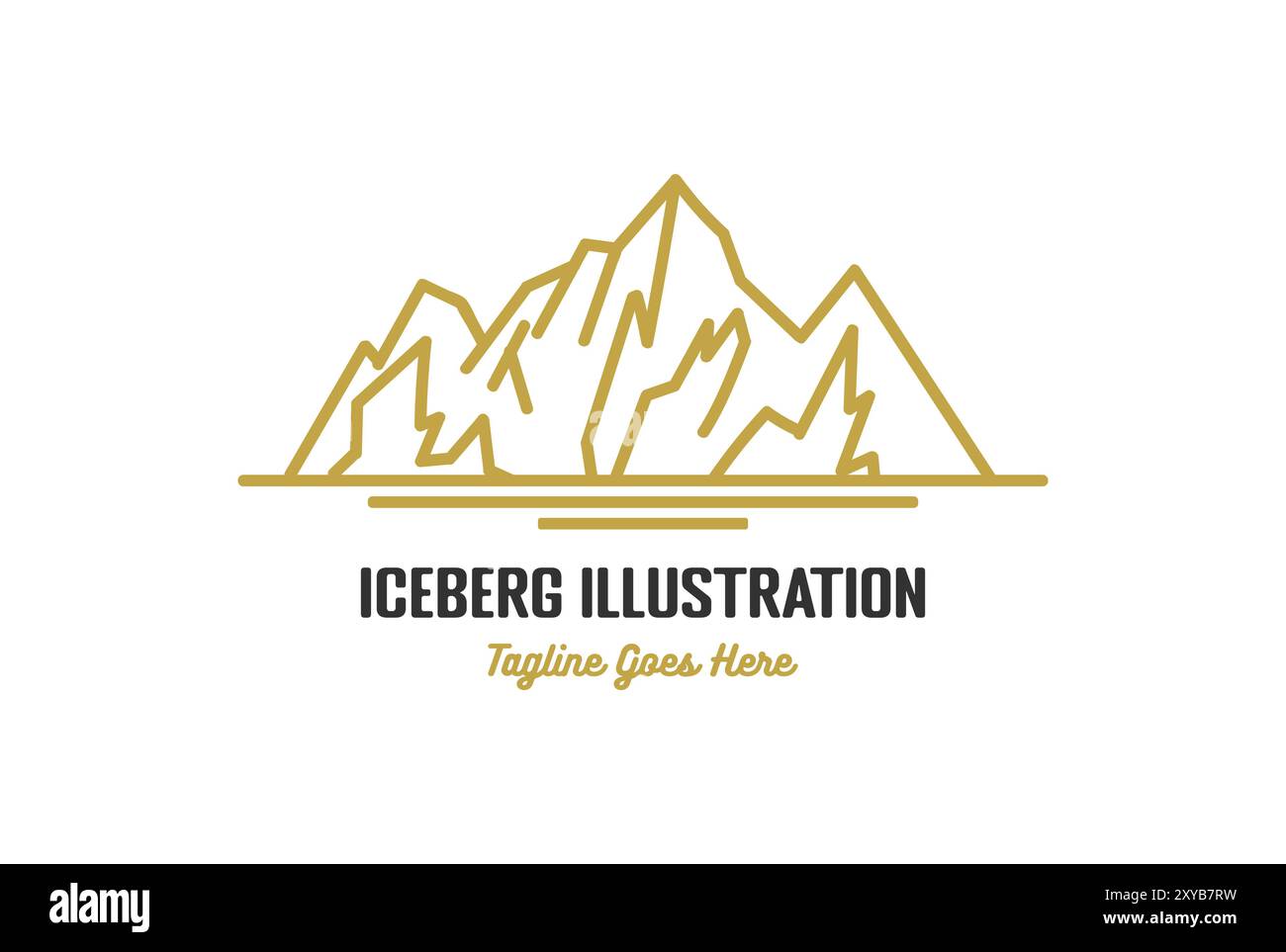 Montagne de neige de glace flottante ou iceberg icône illustration vecteur Illustration de Vecteur