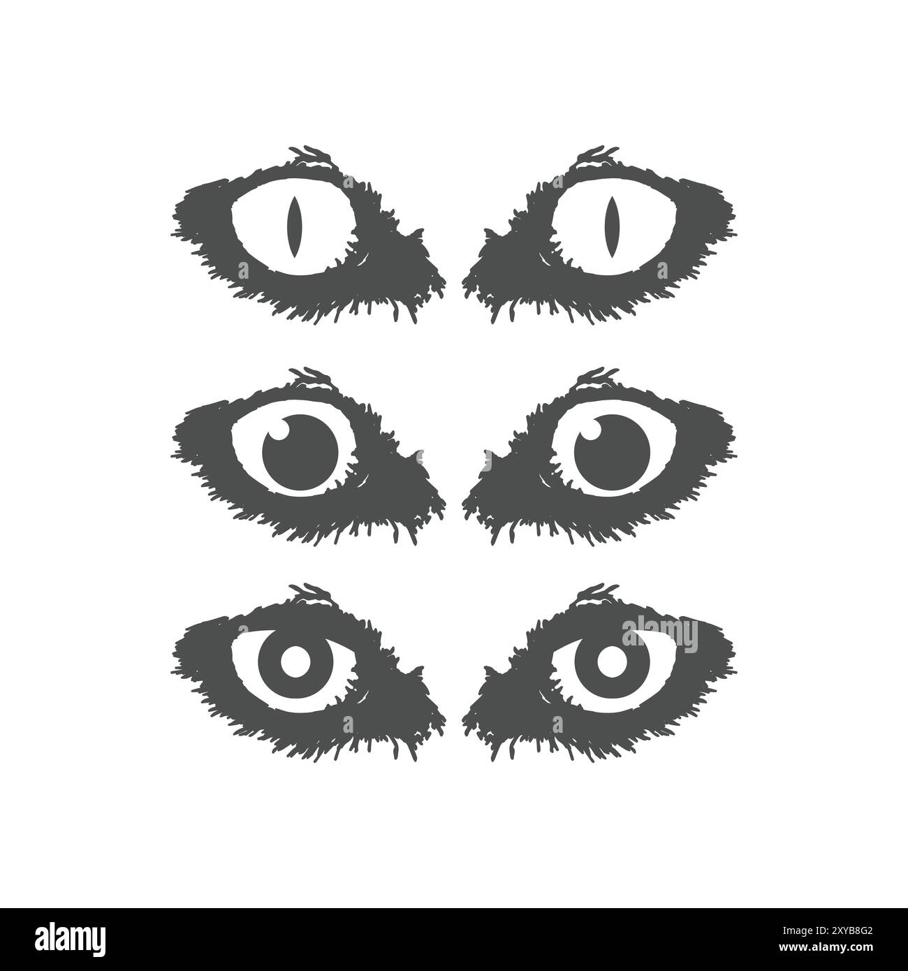 Illustration de l'oeil d'animal pour Cat Eagle Tiger Owl ou Wolf illustration Vector Illustration de Vecteur