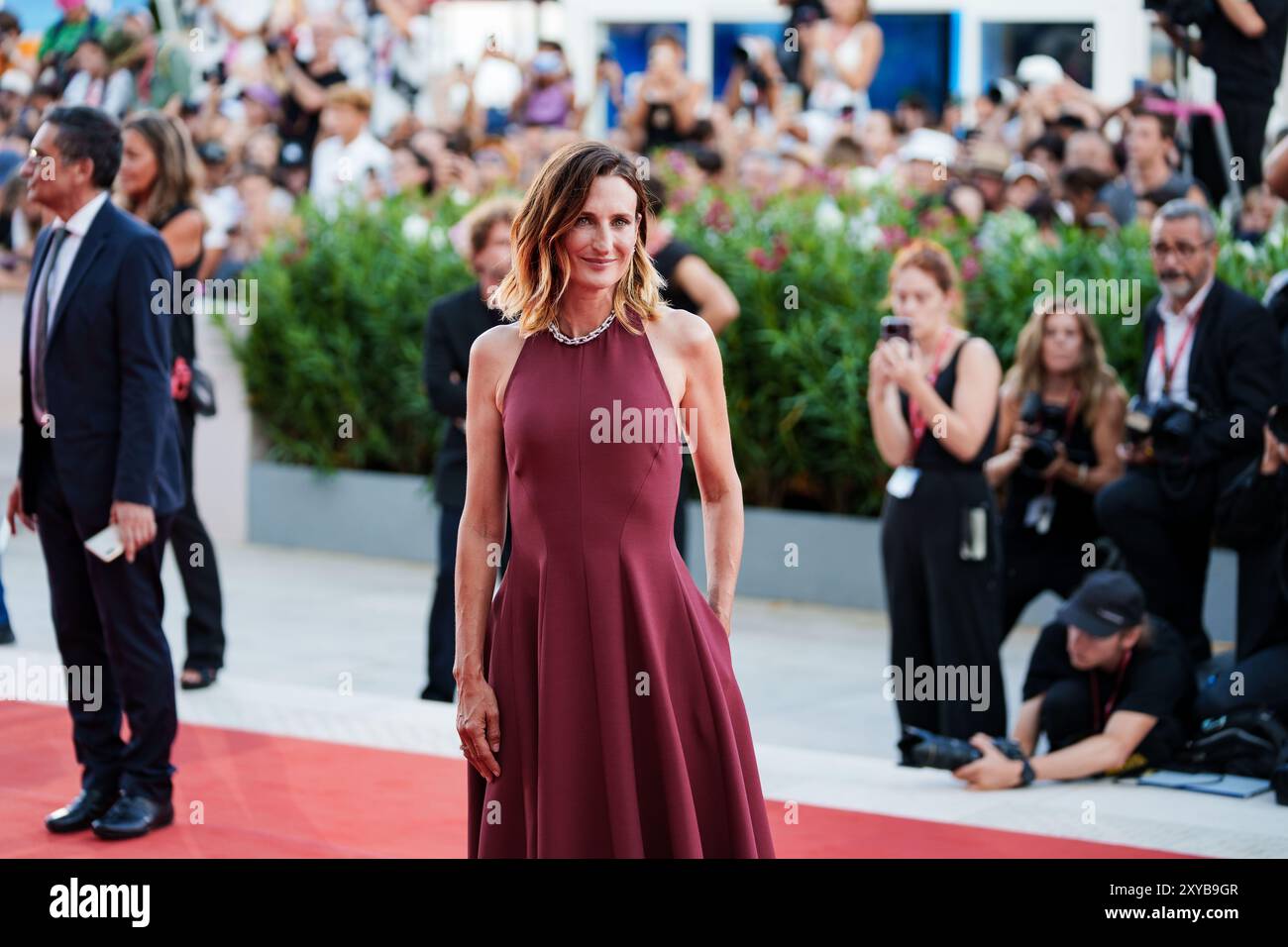 VENISE, ITALIE - AOÛT 28 2024 - tapis rouge d'ouverture - Camille Cottin assiste à un tapis rouge pour le film 'Beetlejuice Beetlejuice' pendant la 81e VE Banque D'Images