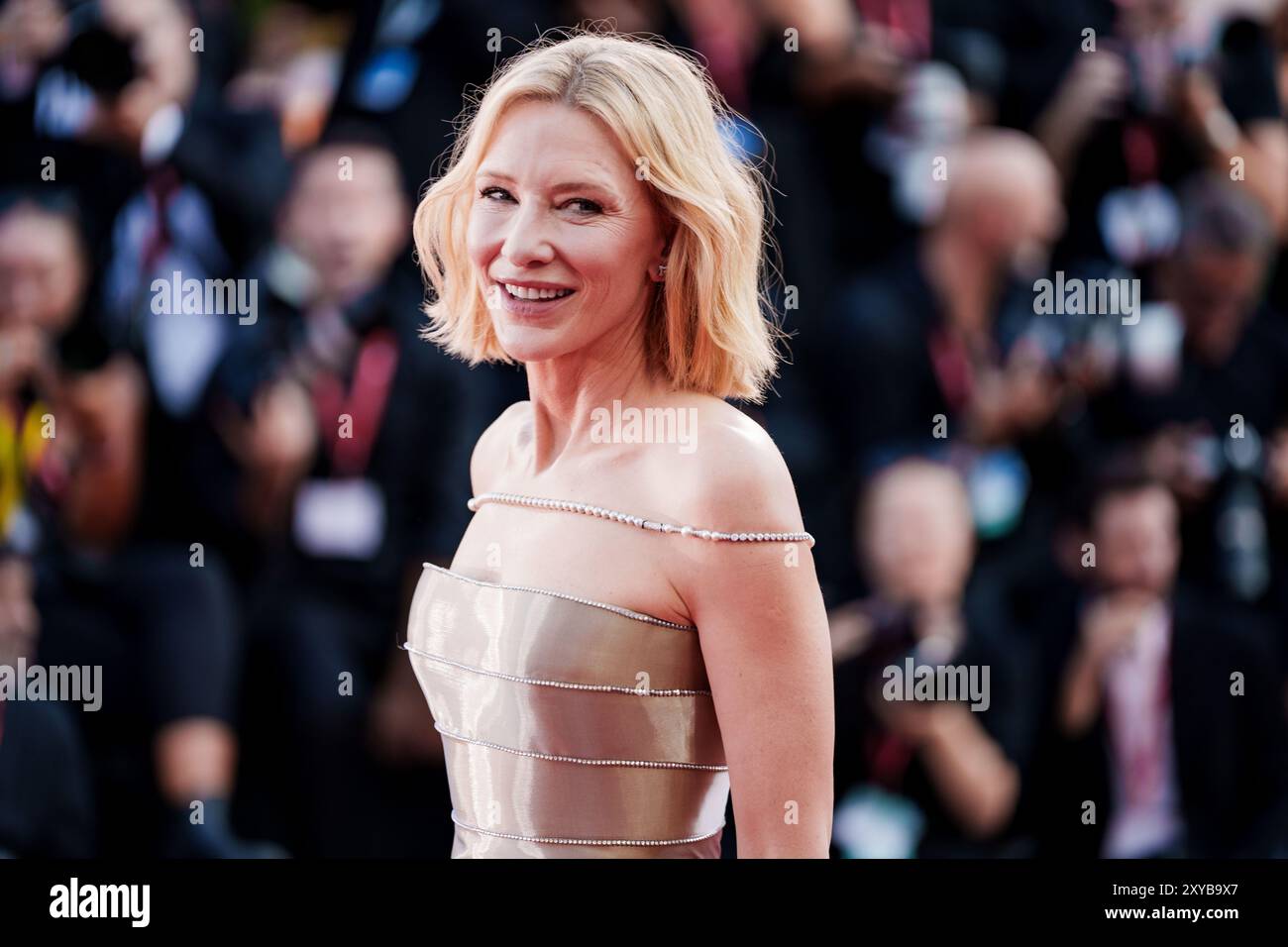 VENISE, ITALIE - AOÛT 28 2024 - tapis rouge d'ouverture - Cate Blanchett assister à un tapis rouge pour le film 'Beetlejuice Beetlejuice' pendant le 81ème Ven Banque D'Images