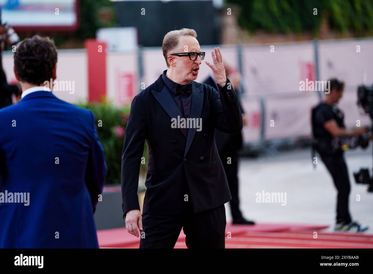 VENISE, ITALIE - AOÛT 28 2024 - tapis rouge d'ouverture - assistez à un tapis rouge pour le film 'Beetlejuice Beetlejuice' pendant le 81ème Festival du film de Venise Banque D'Images