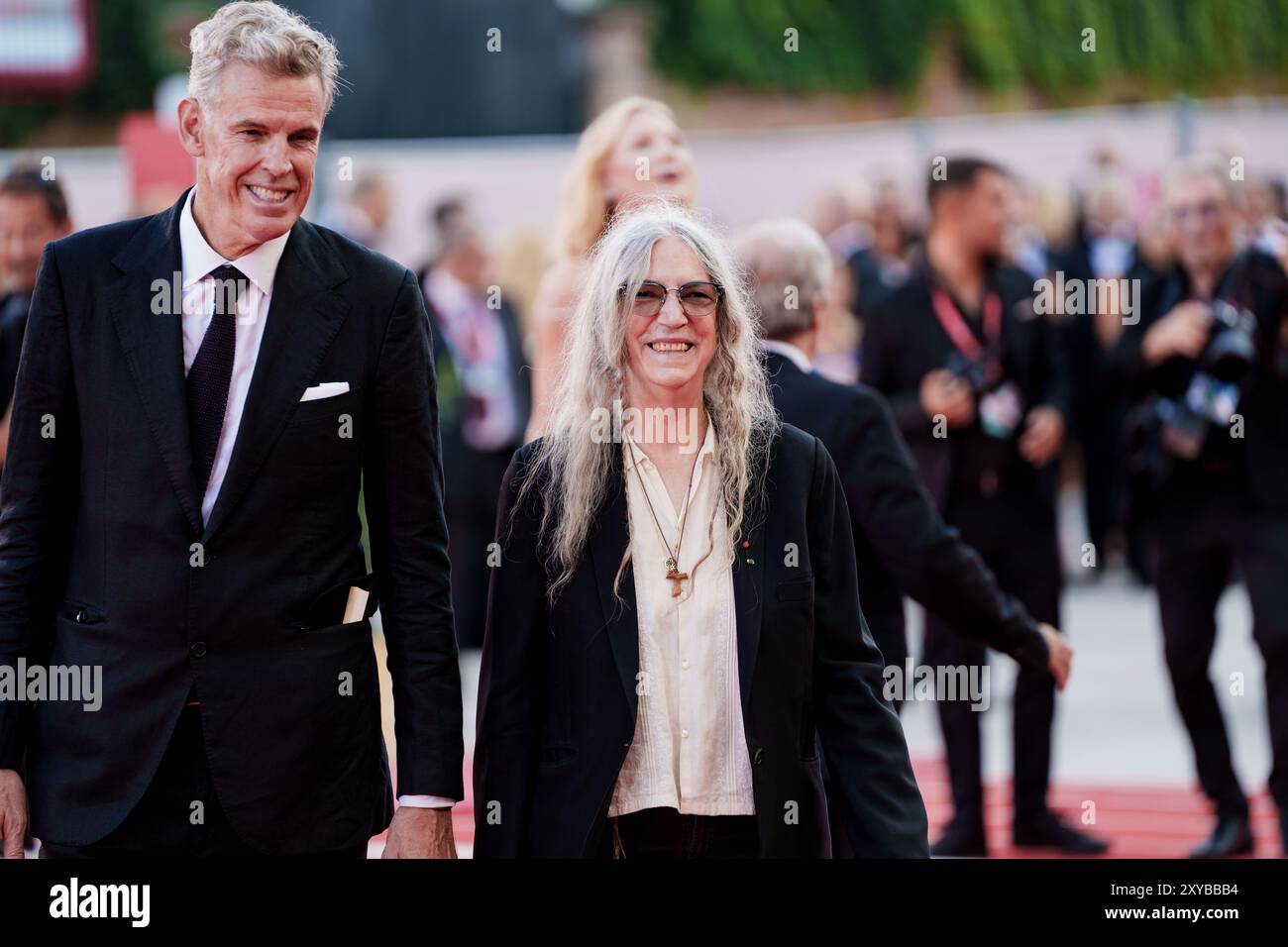 VENISE, ITALIE - AOÛT 28 2024 - tapis rouge d'ouverture - Patty Smith assiste à un tapis rouge pour le film 'Beetlejuice Beetlejuice' pendant la 81ème Venise Banque D'Images