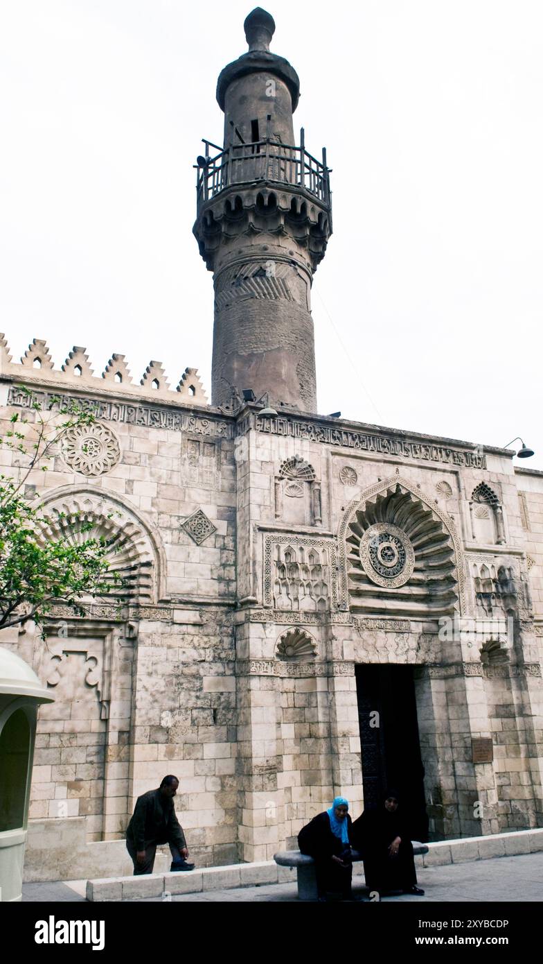 Mosquée Aqmar au Caire islamique, le Caire, Egypte. Banque D'Images