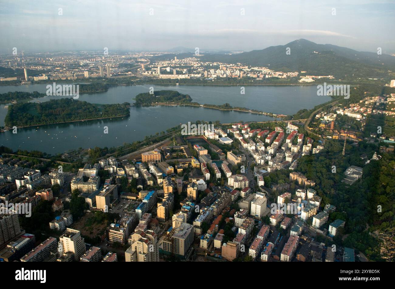 Vue sur le lac Xuanwu à Nanjing, Chine. Banque D'Images