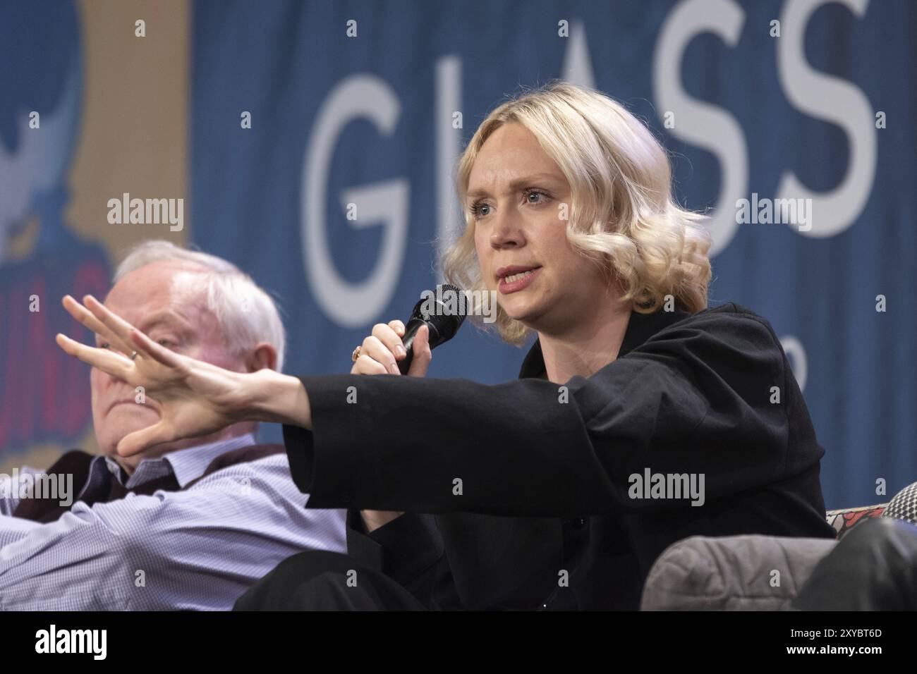 DORTMUND, ALLEMAGNE, 1er décembre 2018 : Gwendoline Christie (*1978, actrice et mannequin anglaise) au German Comic Con Dortmund, une convention de fans de deux jours Banque D'Images