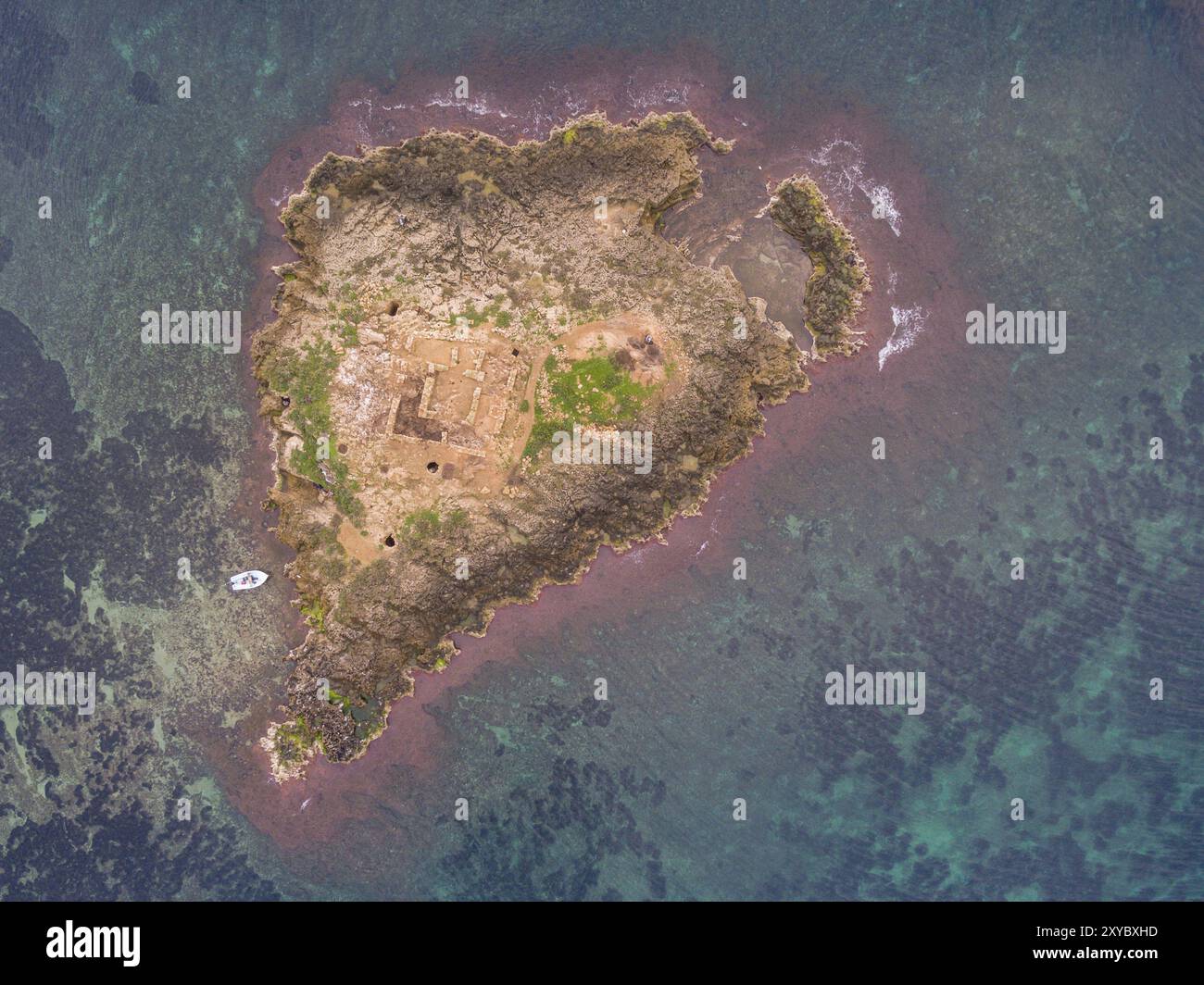 Site archéologique punique, îlot Na Galera, Can Pastilla, Palma, Majorque, îles baléares, espagne Banque D'Images