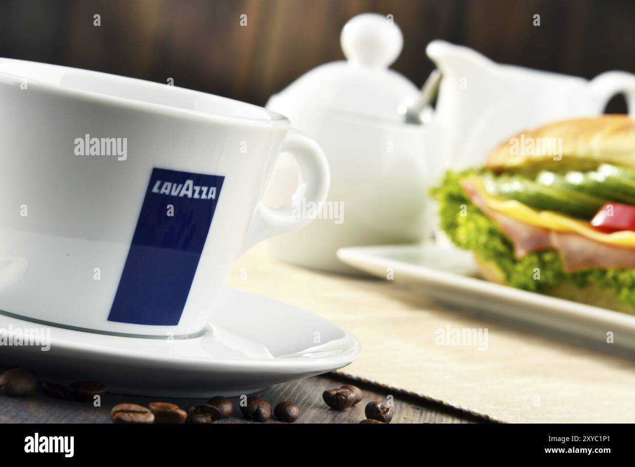 Lavazza est un fabricant italien de produits à base de café fondé à Turin en 1895 par Luigi Lavazza Banque D'Images