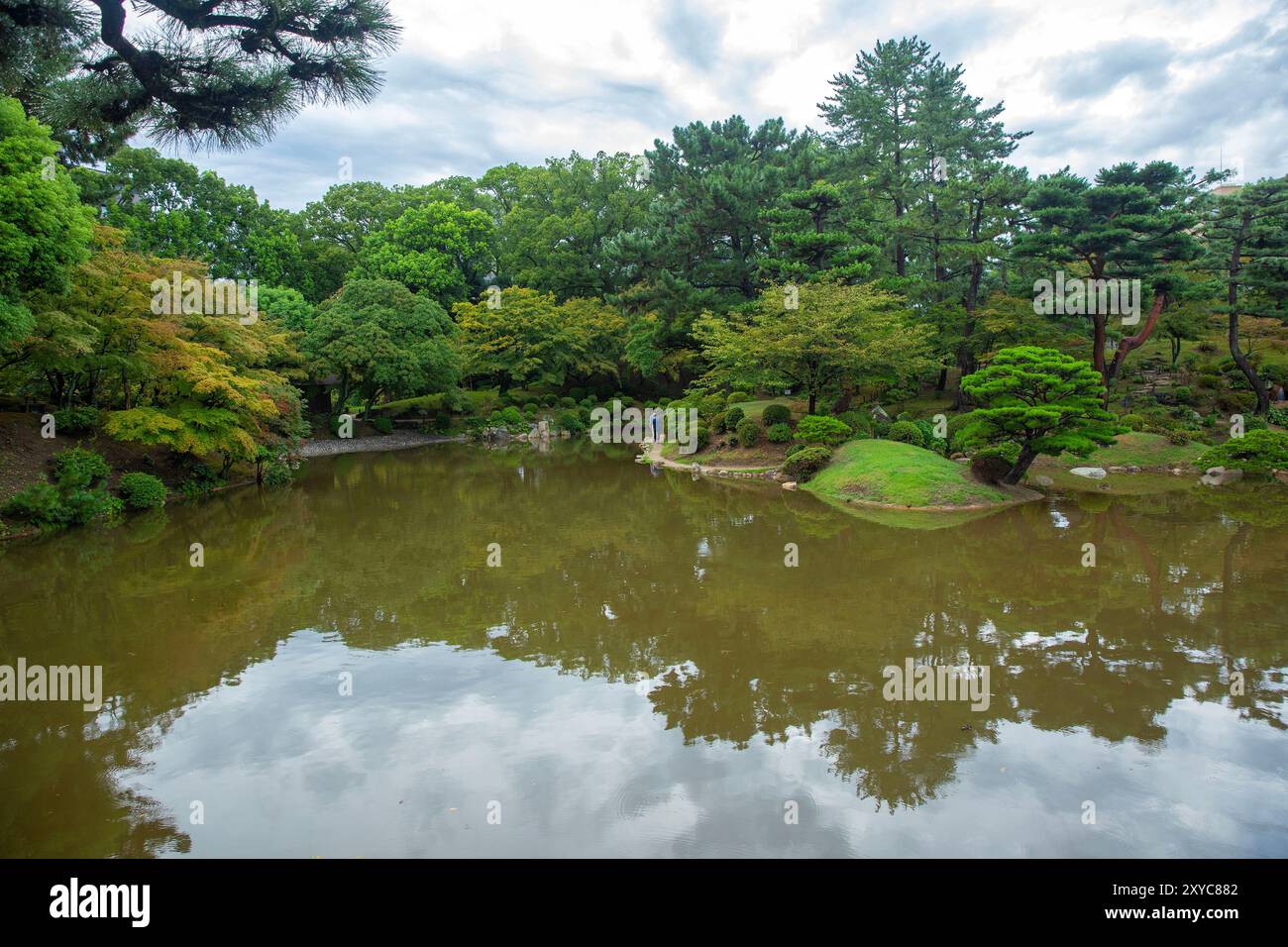 Shukkeien, Hiroshima City, Hiroshima, Japon. Banque D'Images