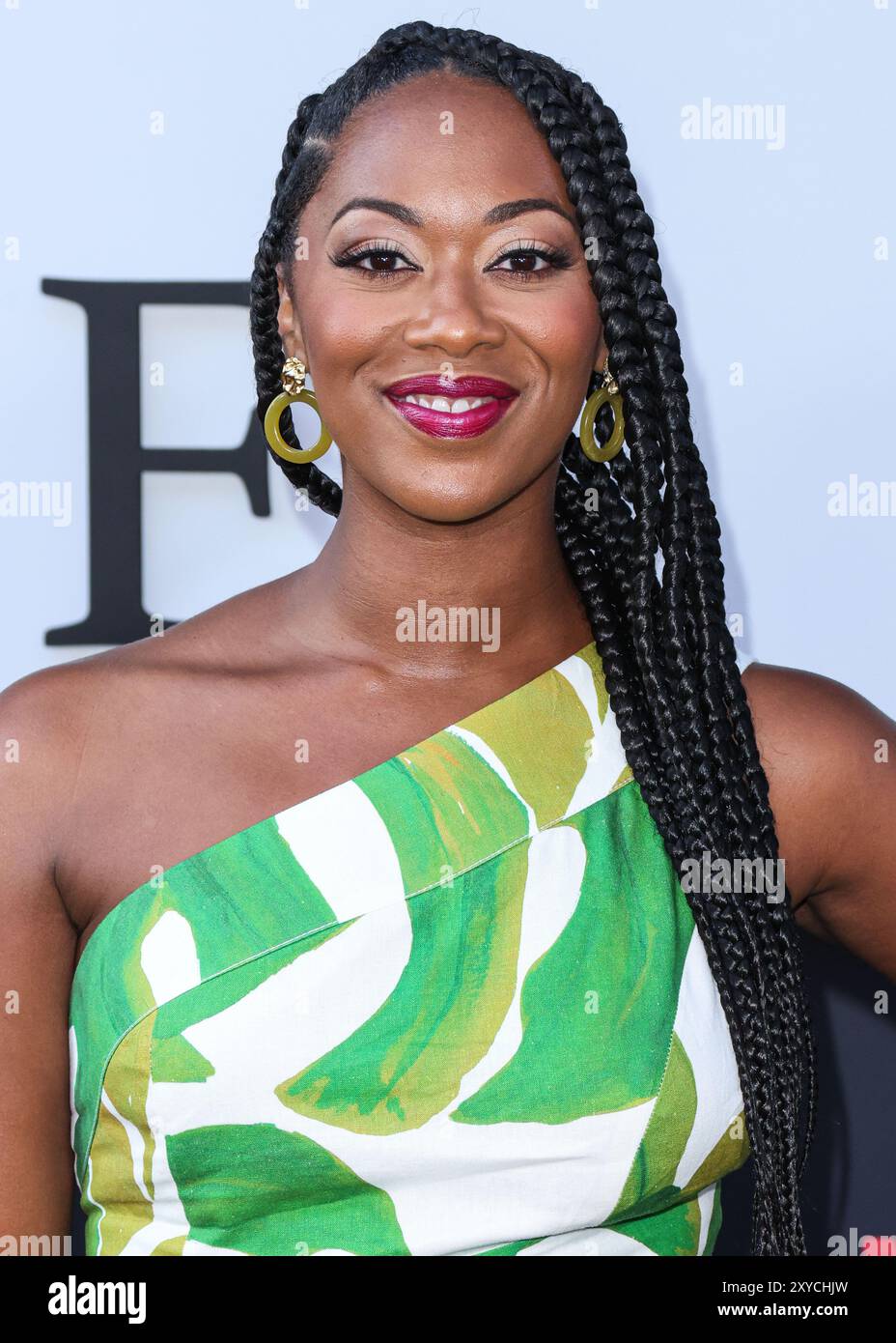 HOLLYWOOD, LOS ANGELES, CALIFORNIE, États-Unis - AOÛT 28 : Dominique Toney arrive à la première à Los Angeles de 'The Deliverance' de Netflix qui a eu lieu au Netflix Tudum Theater le 28 août 2024 à Hollywood, Los Angeles, Californie, États-Unis. (Photo de Xavier Collin/image Press Agency) Banque D'Images