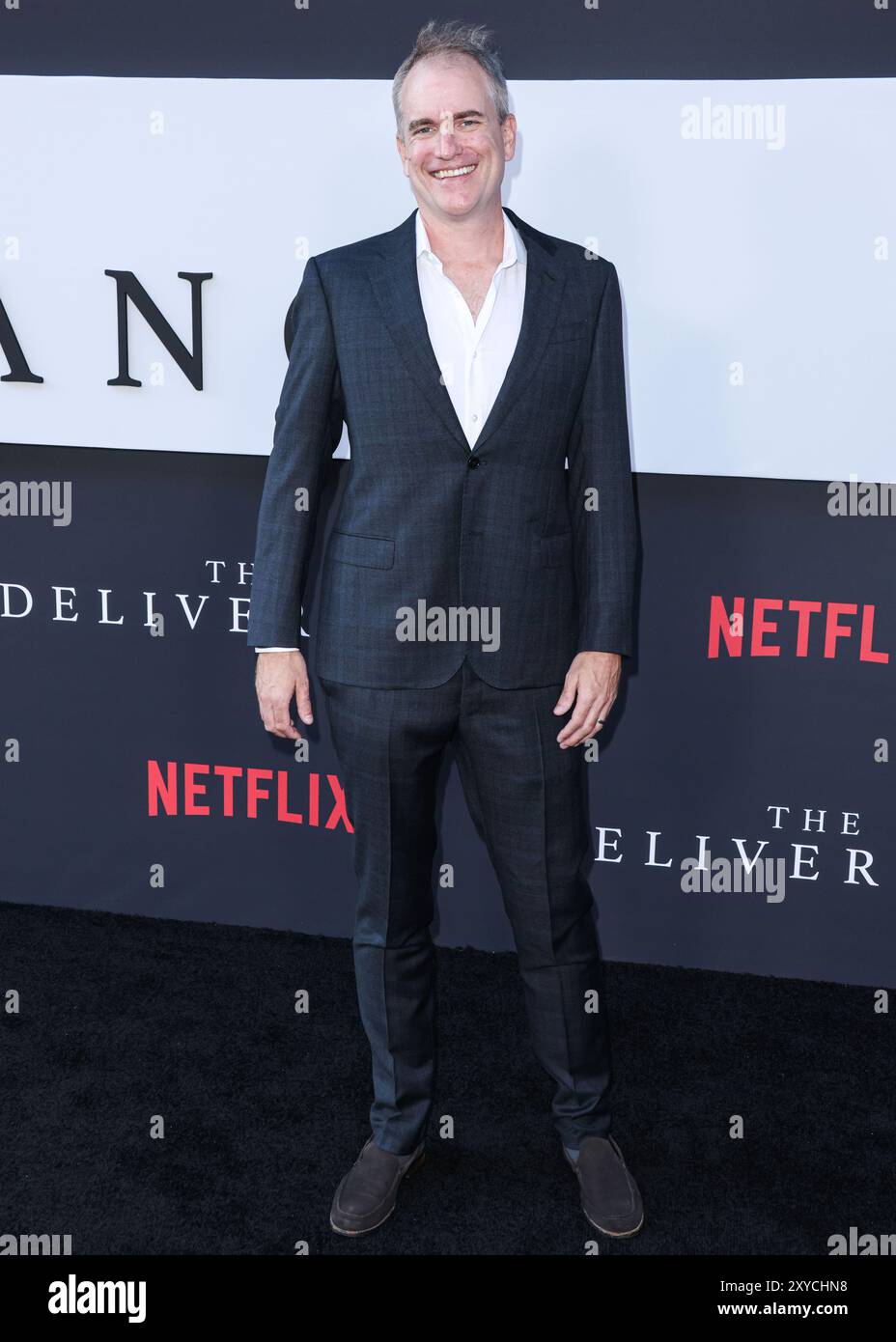 HOLLYWOOD, LOS ANGELES, CALIFORNIE, États-Unis - AOÛT 28 : David Coggeshall arrive à la première à Los Angeles de 'The Deliverance' de Netflix qui a eu lieu au Netflix Tudum Theater le 28 août 2024 à Hollywood, Los Angeles, Californie, États-Unis. (Photo de Xavier Collin/image Press Agency) Banque D'Images