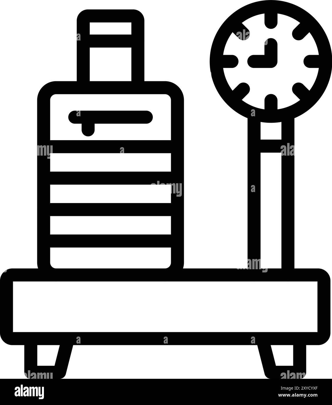 Illustration de conception d'icône de vecteur de balance à bagages Illustration de Vecteur