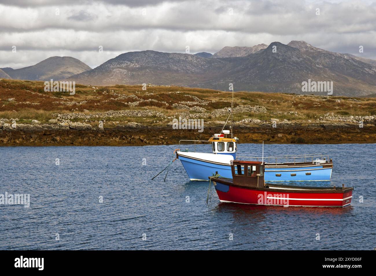 Bateaux de pêche d'Irlande Banque D'Images