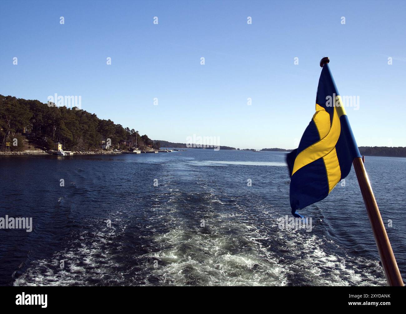 Excursion en bateau à travers l'archipel au large de Stockholm, Suède / excursion en bateau dans l'archipel, stockholm, suède Banque D'Images