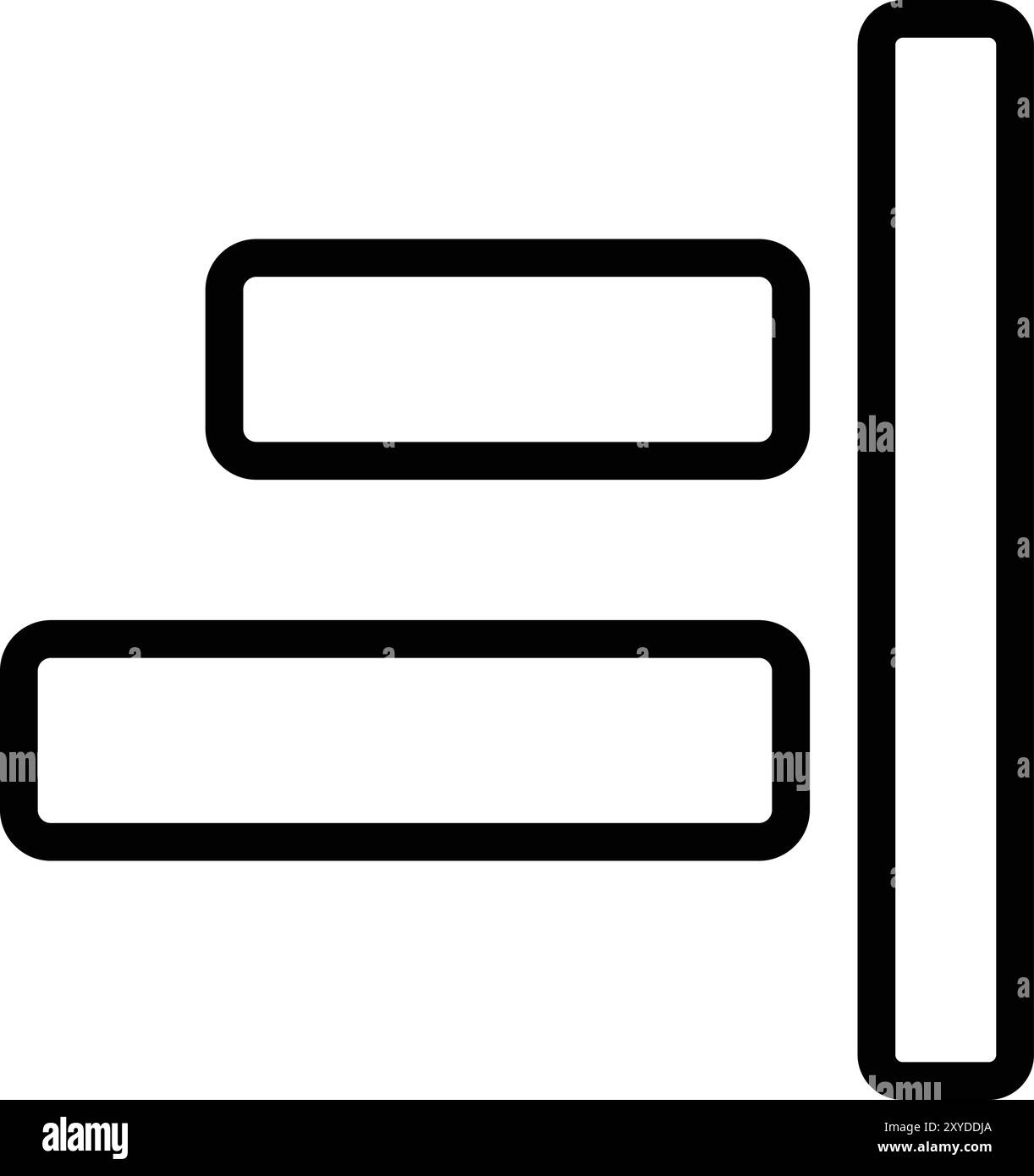 Illustration de conception d'icône de vecteur d'alignement à droite Illustration de Vecteur