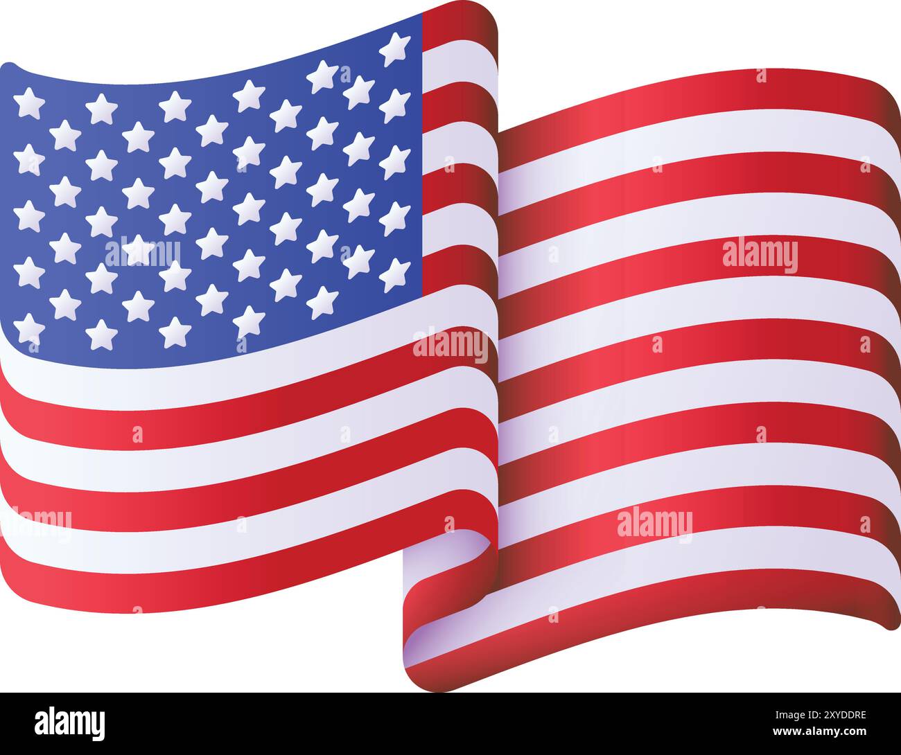 Illustration vectorielle de drapeau des états-Unis d'Amérique Illustration de Vecteur