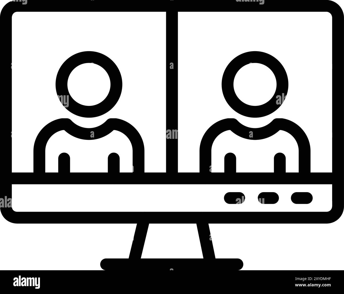 Illustration de conception d'icône de vecteur de chat vidéo Illustration de Vecteur