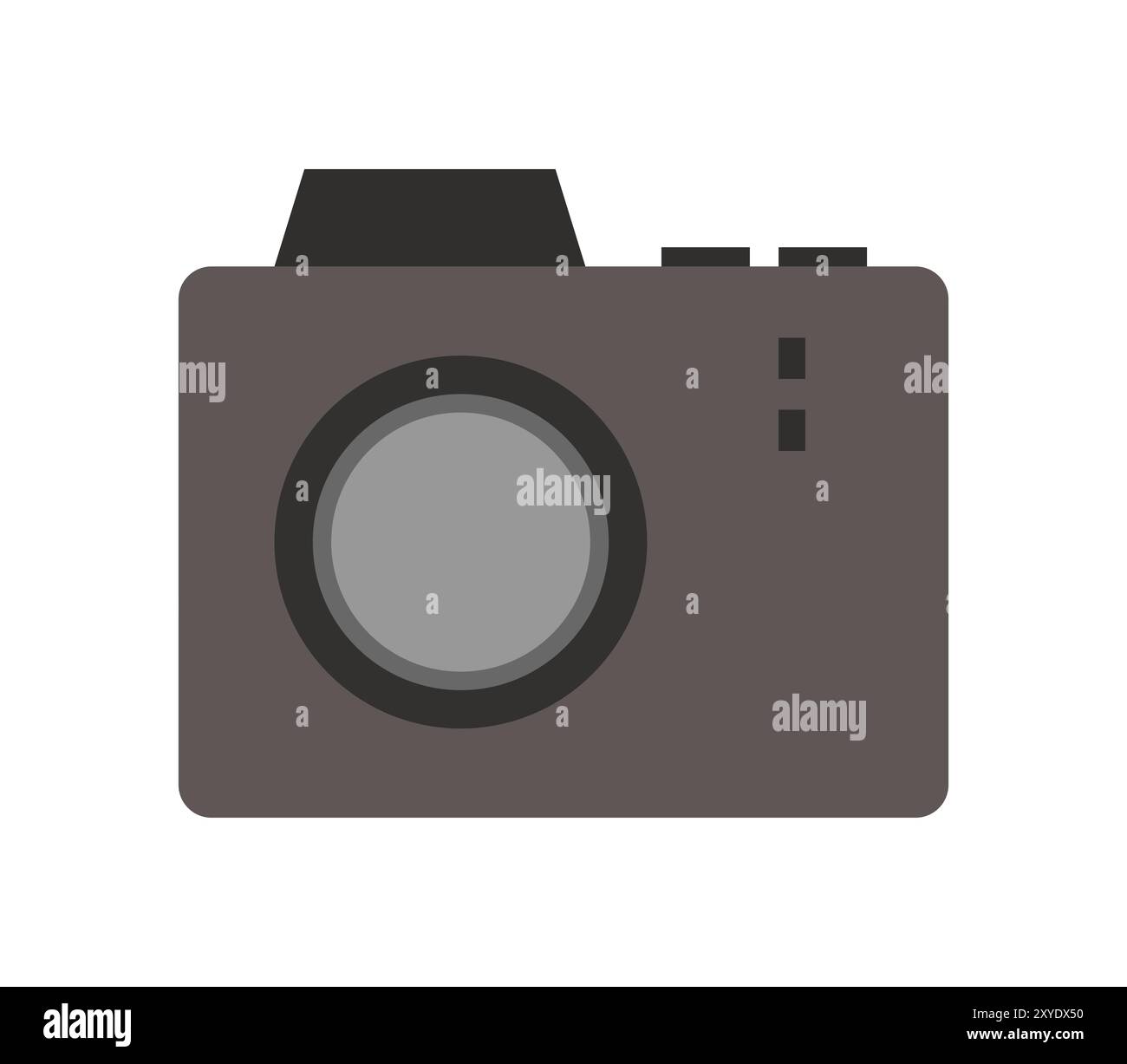 Icône de caméra illustrée en vecteur sur fond blanc Banque D'Images